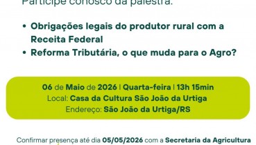 Aten��o, Produtor Rural de S�o Jo�o da Urtiga!